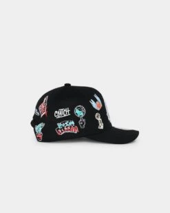 Mitchell & Ness San Antonio Spurs 'Hand Drawn Doodle' Pro Crown Snapback Black -Mitchell & Ness Shop 01026589 YB001 default 0030