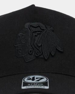 '47 BRAND 47 Brand Chicago Blackhawks 47 MVP DT Snapback Black/Black 6 '47 BRAND 47 Brand Chicago Blackhawks 47 MVP DT Snapback Black/Black -Mitchell & Ness Shop 01027566 YB015 default 0050