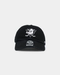'47 BRAND 47 Brand Anaheim Ducks 47 Clean Up Strapback Black/White