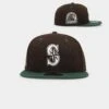 New Era Seattle Mariners 'Beef & Broccoli' 59FIFTY Fitted Dark Brown -Mitchell & Ness Shop 01028799 YD052 default 0010