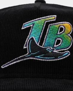 New Era Tampa Bay Rays 'Throwback Corduroy' Golfer Snapback Black -Mitchell & Ness Shop 01028844 YB001 default 0050