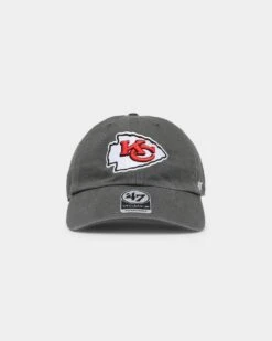'47 BRAND 47 Brand Kansas City Chiefs 47 Clean Up Strapback Charcoal