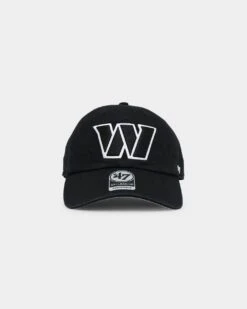 '47 BRAND 47 Brand Washington Commanders 47 Clean Up Strapback Black