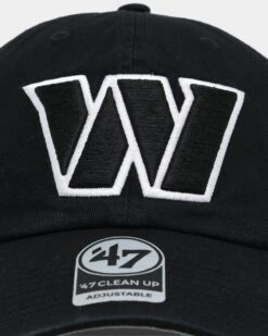 '47 BRAND 47 Brand Washington Commanders 47 Clean Up Strapback Black -Mitchell & Ness Shop 01029456 YB001 default 0050