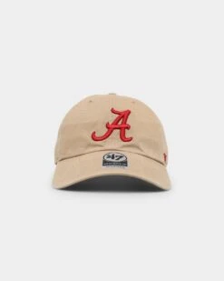 '47 BRAND 47 Brand Alabama Crimson '47 Clean Up Strapback Khaki