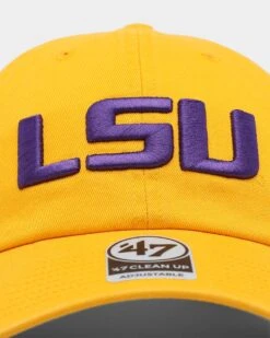 '47 BRAND 47 Brand Louisiana State Tigers LSU '47 Clean Up Strapback Gold -Mitchell & Ness Shop 01029547 YG200 default 0050