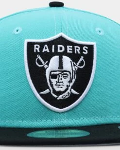 New Era Las Vegas Raiders 'Cool Mint' 2-Tone 59FIFTY Fitted Mint/Black -Mitchell & Ness Shop 01029824 YM370 mens 0050