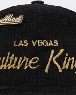Hood X Culture Kings Las Vegas Collab Original Corduroy Snapback Black -Mitchell & Ness Shop 01030453 YB001 default 0050