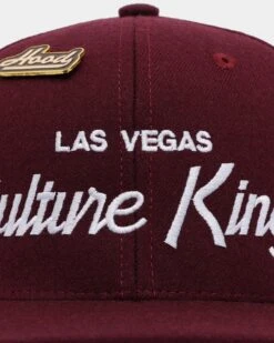 Hood X Culture Kings Las Vegas Collab Original Snapback Maroon -Mitchell & Ness Shop 01030460 YM100 default 0050