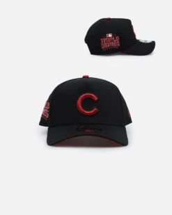 New Era Chicago Cubs 'Satin Scarlet' 9FORTY A-Frame Snapback Black/Scarlet