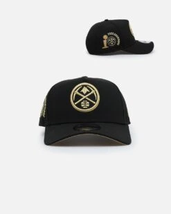 New Era Denver Nuggets 'NBA Gold Links' 9FORTY A-Frame Snapback Black/Gold