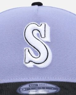 New Era Seattle Mariners 9FORTY A-Frame Snapback Lavender/Black -Mitchell & Ness Shop 01031993 YL295 default 0060