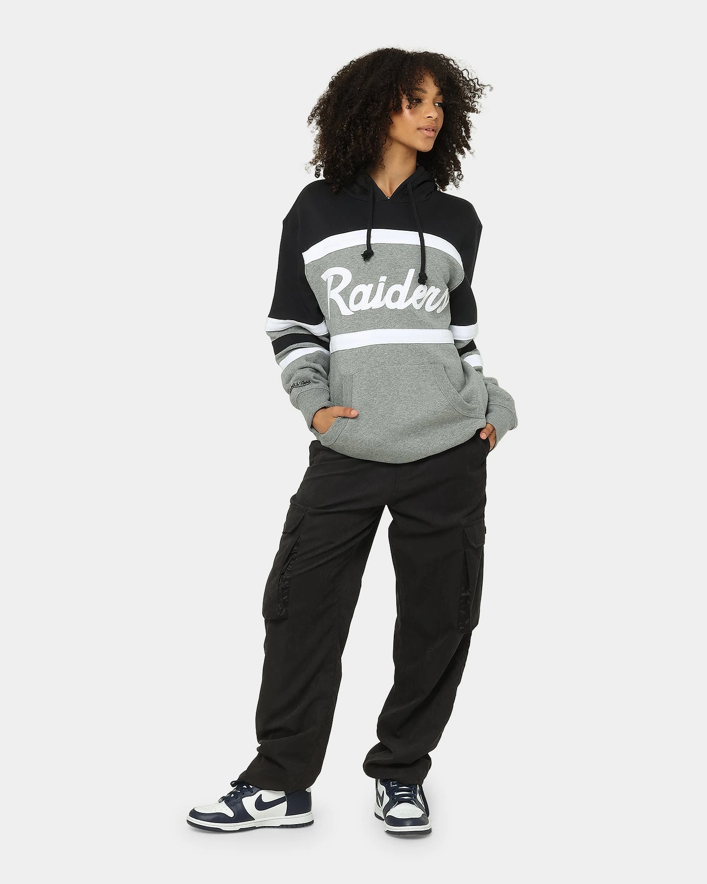 Mitchell & Ness Men's Raiders Head Coach Hoodie Black/Grey Mitchell & Ness Men's Raiders Head Coach Hoodie Black/Grey -Mitchell & Ness Shop 02025418 YB006 womens 020