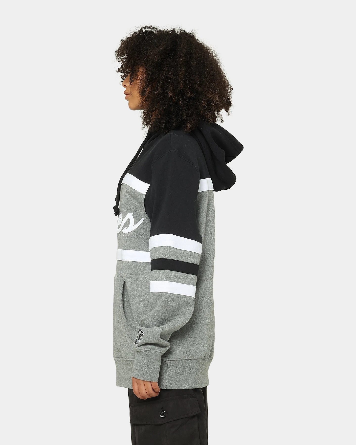 Mitchell & Ness Men's Raiders Head Coach Hoodie Black/Grey Mitchell & Ness Men's Raiders Head Coach Hoodie Black/Grey -Mitchell & Ness Shop 02025418 YB006 womens 060