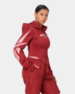 Reebok Women's Cardi B X Reebok Corset Hoodie Triathlon Red -Mitchell & Ness Shop 02029037 YR001 womens 0050