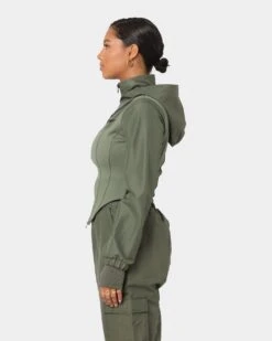 Reebok Women's Cardi B X Reebok Corset Hoodie Hunter Green -Mitchell & Ness Shop 02029038 YG646 womens 0060