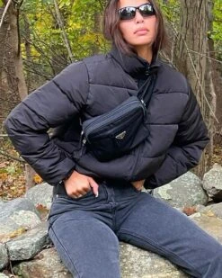 EN.ES Women's Shake Up Puffa Jacket Black