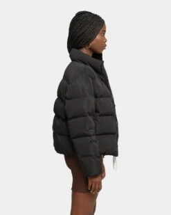 EN.ES Women's Shake Up Puffa Jacket Black -Mitchell & Ness Shop 02029066 YB001 womens 060