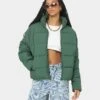 EN ES Women's Shake Up Puffa Jacket Green -Mitchell & Ness Shop 02029066 YG600 womens 0010
