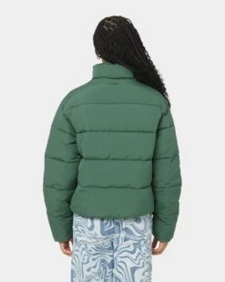 EN ES Women's Shake Up Puffa Jacket Green -Mitchell & Ness Shop 02029066 YG600 womens 0040