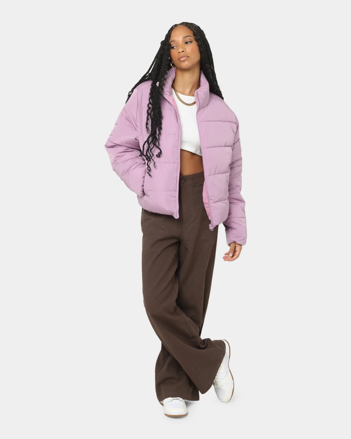 EN ES Women's Shake Up Puffa Jacket Lilac EN ES Women's Shake Up Puffa Jacket Lilac -Mitchell & Ness Shop 02029066 YL300 womens 0020
