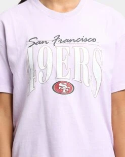 Majestic Athletic Women's San Francisco 49ers NHL Logo Vintage T-Shirt Orchid -Mitchell & Ness Shop 02031777 YO029 womens 0030