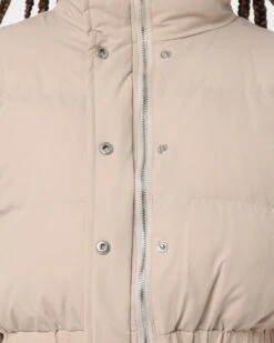 XXIIII Women's Dee Crop Puffer Jacket Beige -Mitchell & Ness Shop 02031834 Y1000 womens 0070