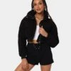 XXIII Women's Lara Crop Sherpa Puffa Jacket Black 2 XXIII Women's Lara Crop Sherpa Puffa Jacket Black -Mitchell & Ness Shop 02031838 YB001 womens 0010