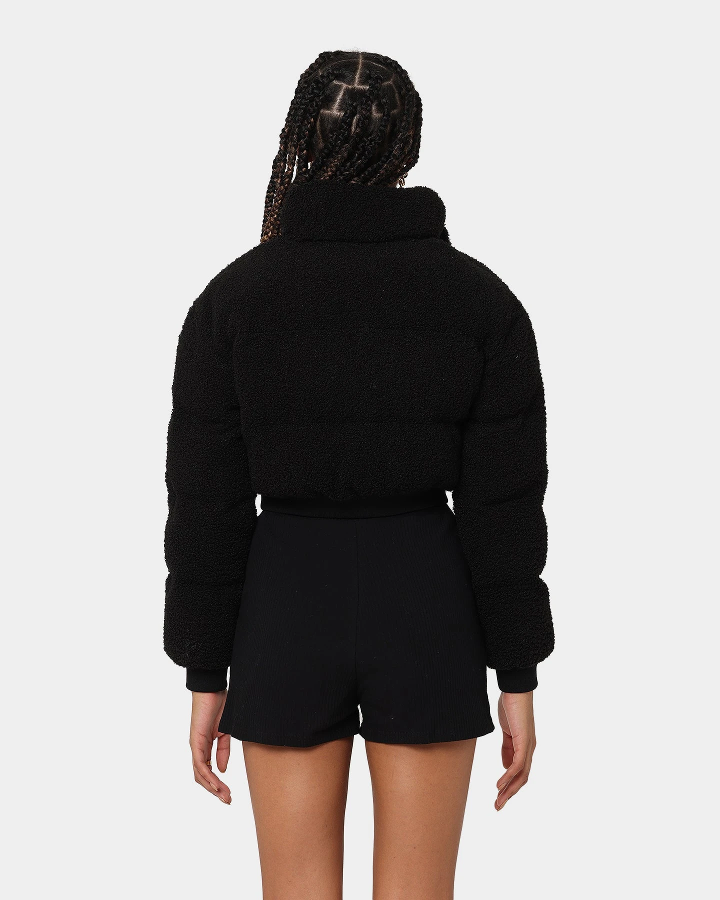 XXIII Women's Lara Crop Sherpa Puffa Jacket Black XXIII Women's Lara Crop Sherpa Puffa Jacket Black -Mitchell & Ness Shop 02031838 YB001 womens 0040