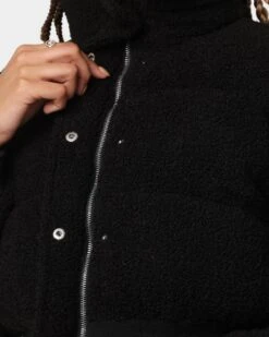 XXIII Women's Lara Crop Sherpa Puffa Jacket Black 8 XXIII Women's Lara Crop Sherpa Puffa Jacket Black -Mitchell & Ness Shop 02031838 YB001 womens 0070