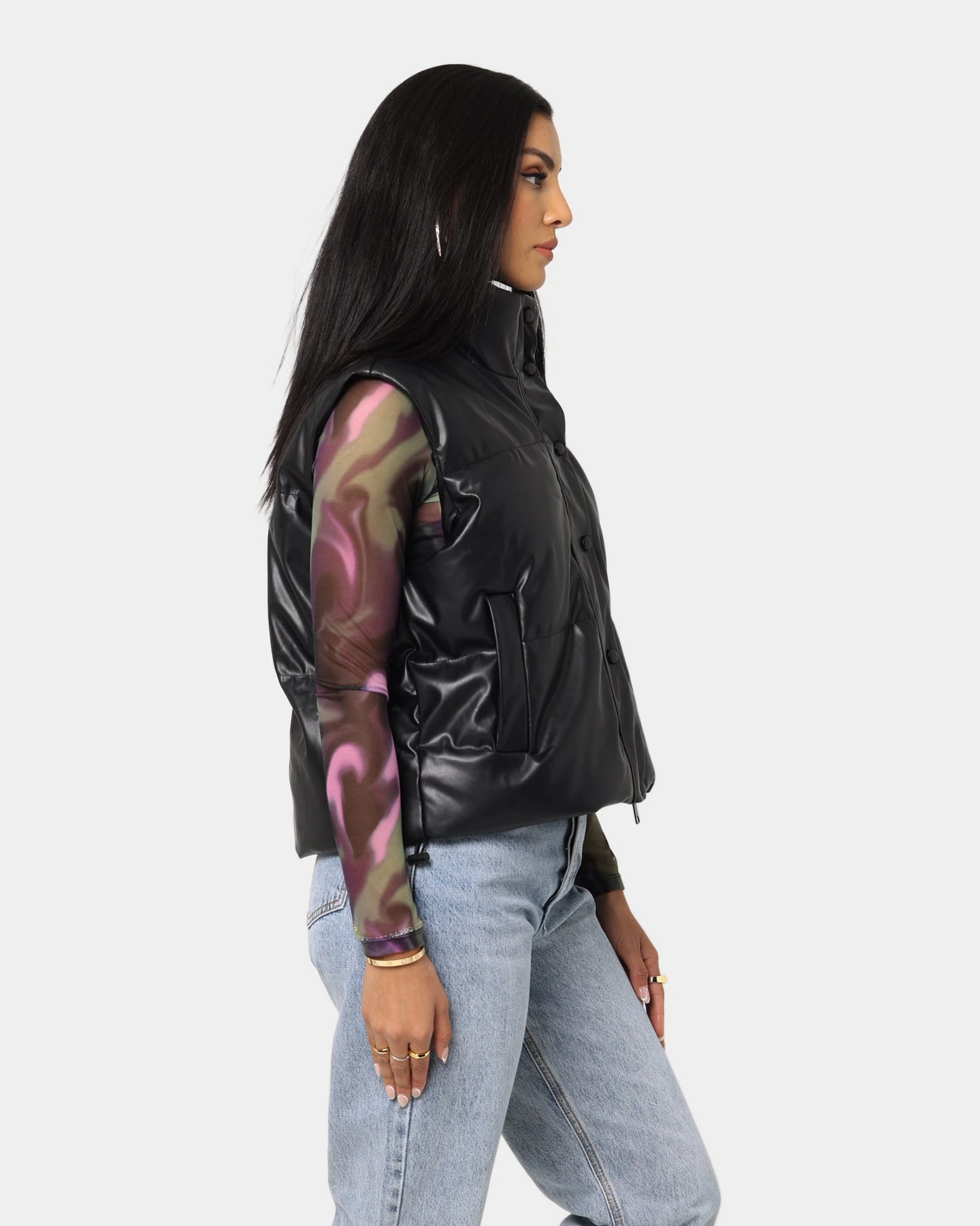 XXIII Women's Amy Puffer Vest Black XXIII Women's Amy Puffer Vest Black -Mitchell & Ness Shop 02032157 YB001 womens 0050