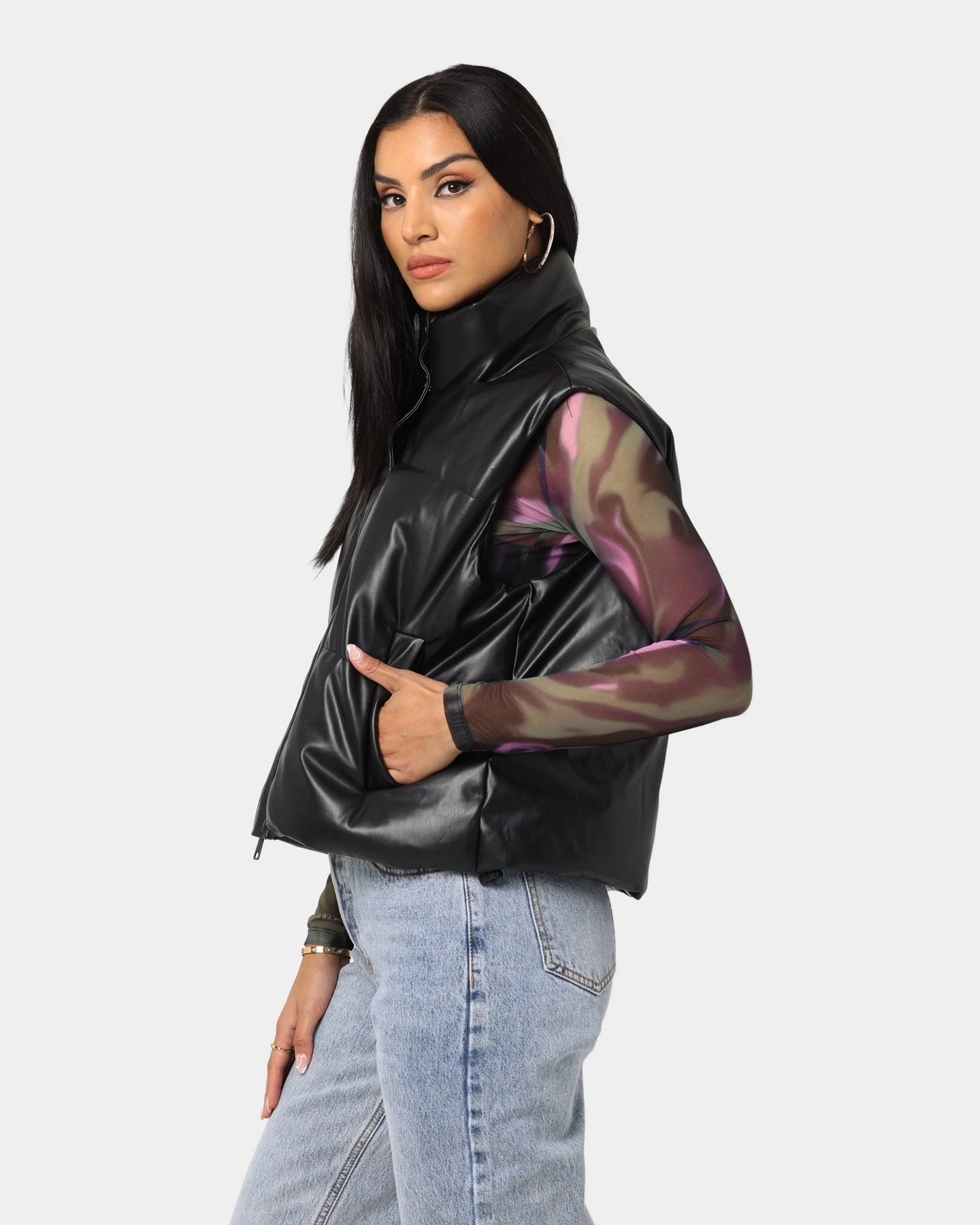 XXIII Women's Amy Puffer Vest Black XXIII Women's Amy Puffer Vest Black -Mitchell & Ness Shop 02032157 YB001 womens 0060