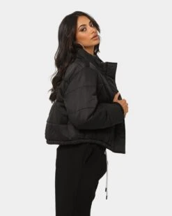 Nana Judy Women's Pepsi Crop Puffa Jacket Black -Mitchell & Ness Shop 02032382 YB001 womens 0050
