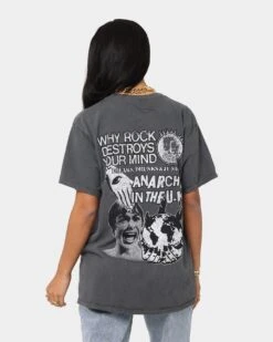 Rats Get Fat Anarchy In The UK Vintage T-Shirt Off Black