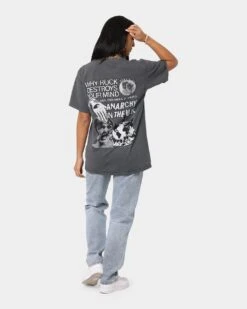 Rats Get Fat Anarchy In The UK Vintage T-Shirt Off Black -Mitchell & Ness Shop 02032954 YO124 womens 0070