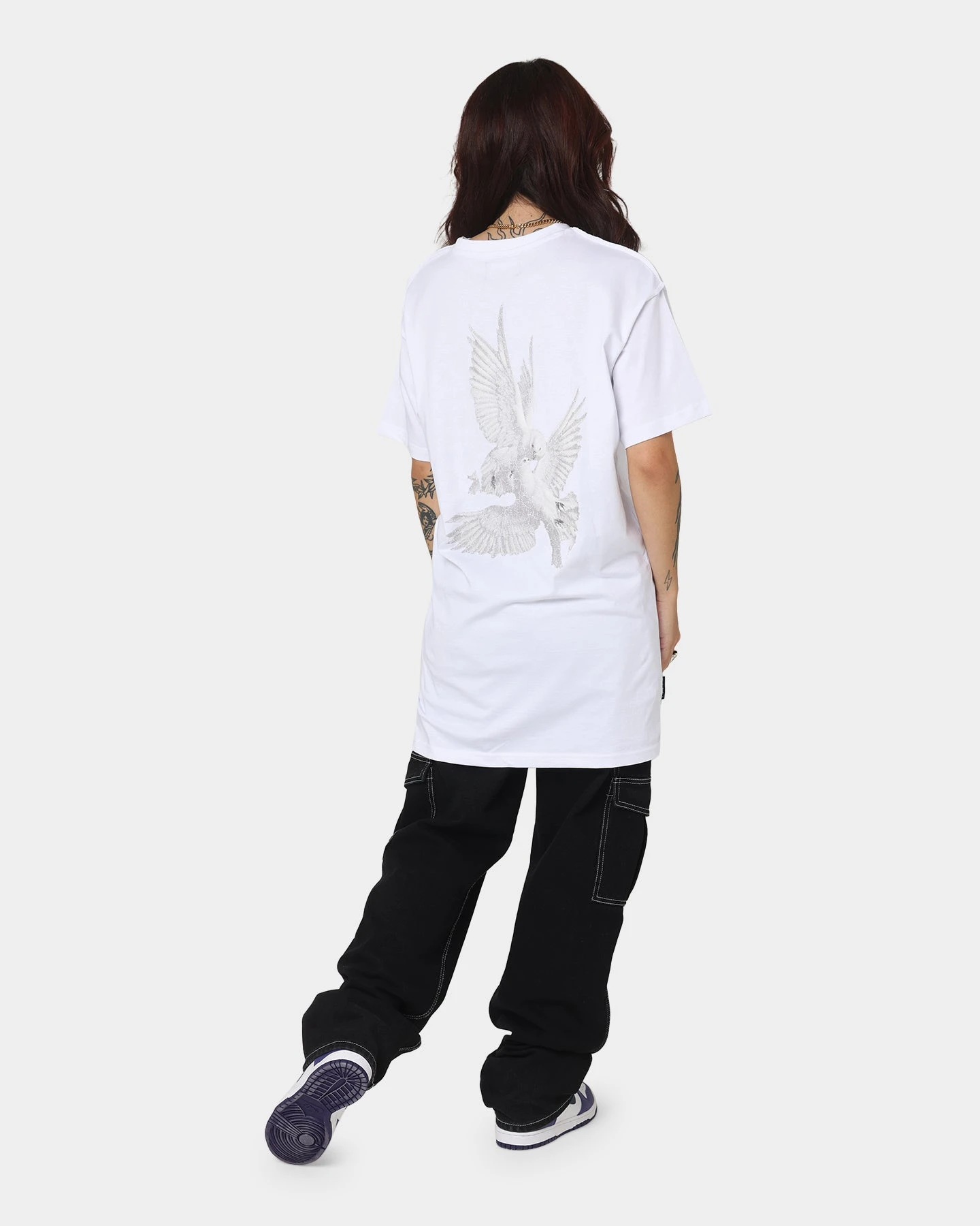 Saint Morta Doves Vintage T-Shirt White Saint Morta Doves Vintage T-Shirt White -Mitchell & Ness Shop 02033002 YW100 womens 0020