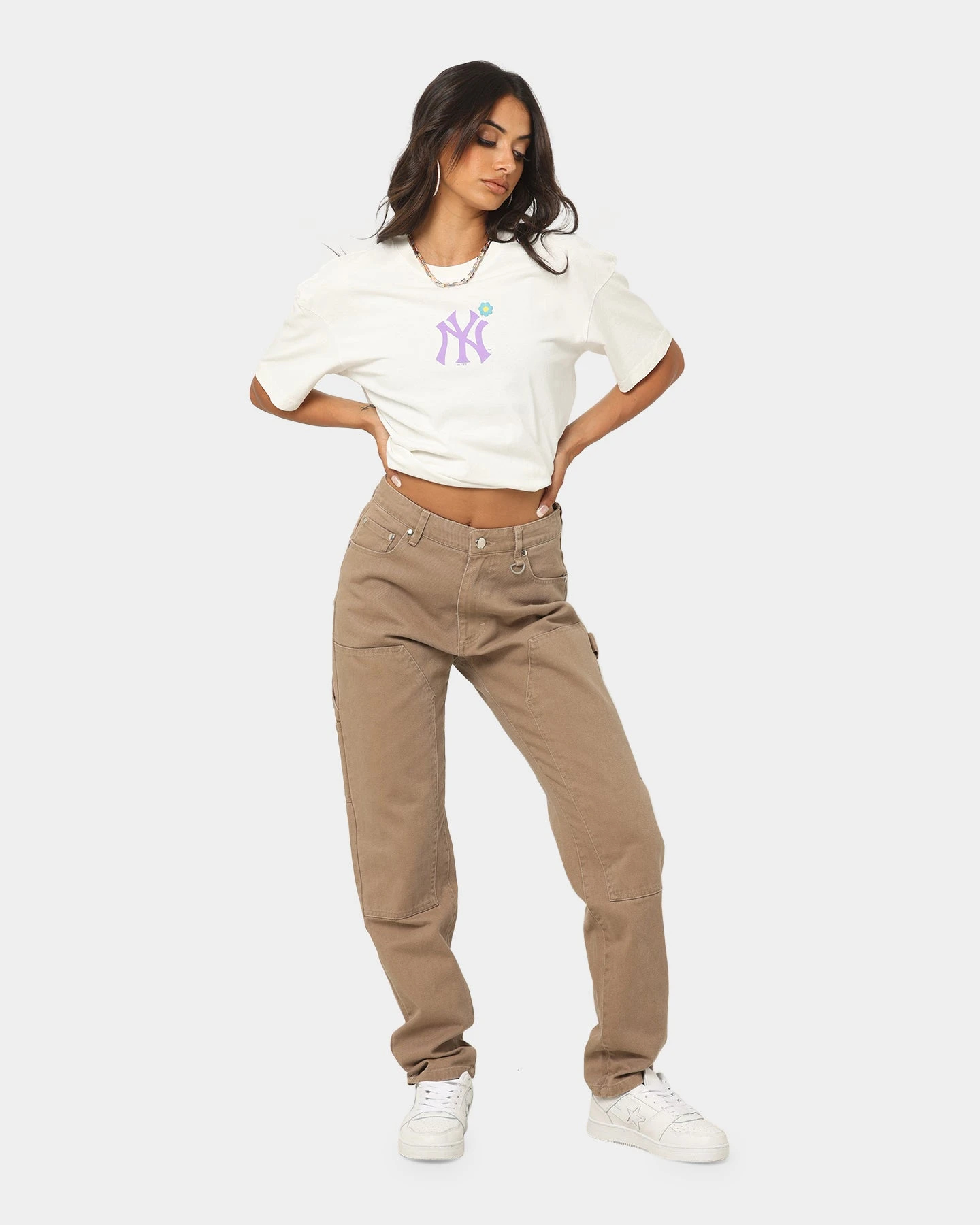 Majestic Athletic Women's New York Yankees Bespoke Logo T-Shirt Vintage White Majestic Athletic Women's New York Yankees Bespoke Logo T-Shirt Vintage White -Mitchell & Ness Shop 02033912 YV003 womens 0080