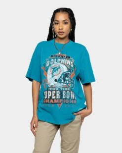 Mitchell & Ness Miami Dolphins Vintage Superbowl T-Shirt Faded Teal