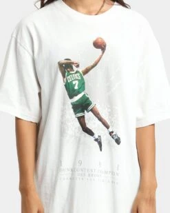 Mitchell & Ness Boston Celtics Dee Brown All Star Dunk T-Shirt Vintage White -Mitchell & Ness Shop 02035925 YV003 womens 0030