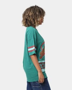 Mitchell & Ness Seattle Sonics Vintage Conference T-Shirt Faded Green -Mitchell & Ness Shop 02035968 YF431 womens 00050
