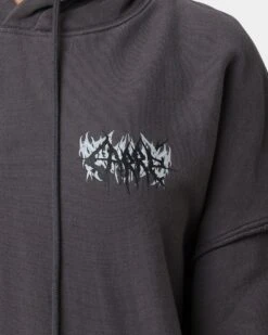 Carre Metalle Distressed Hoodie Washed Grey -Mitchell & Ness Shop 02036024 YQ172 womens 0030