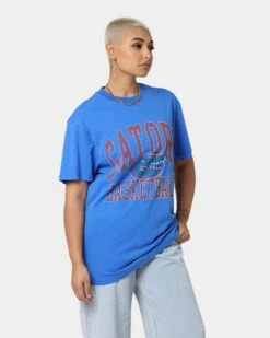 National Collegiate Athletic Association Florida Gators Vintage Arch T-Shirt Washed Royal Blue -Mitchell & Ness Shop 02036287 YW533 womens 0050