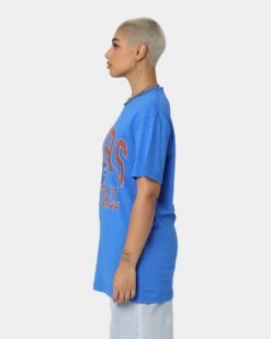 National Collegiate Athletic Association Florida Gators Vintage Arch T-Shirt Washed Royal Blue -Mitchell & Ness Shop 02036287 YW533 womens 0060