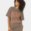 National Collegiate Athletic Association Texas Longhorns Vintage Arch T-Shirt Washed Chocolate -Mitchell & Ness Shop 02036288 YW534 womens 0010