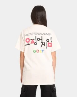 Goat Crew X Squid Game Number Of Players Vintage T-Shirt Off White