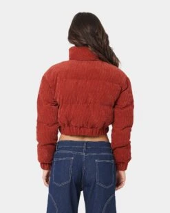 XXIII Women's Elodie Corduroy Puffer Jacket Rouge -Mitchell & Ness Shop 02036455 YR861 womens 0040