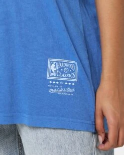 Mitchell & Ness New York Knicks Hoops Vintage T-Shirt Faded Blue 8 Mitchell & Ness New York Knicks Hoops Vintage T-Shirt Faded Blue -Mitchell & Ness Shop 02036535 YF436 womens 0070