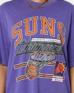Mitchell & Ness Phoenix Suns Hoop Vintage T-Shirt Faded Purple -Mitchell & Ness Shop 02036538 YF432 womens 0030