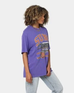 Mitchell & Ness Phoenix Suns Hoop Vintage T-Shirt Faded Purple -Mitchell & Ness Shop 02036538 YF432 womens 0050
