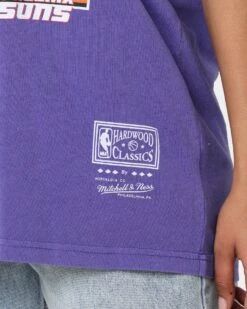 Mitchell & Ness Phoenix Suns Hoop Vintage T-Shirt Faded Purple -Mitchell & Ness Shop 02036538 YF432 womens 0070